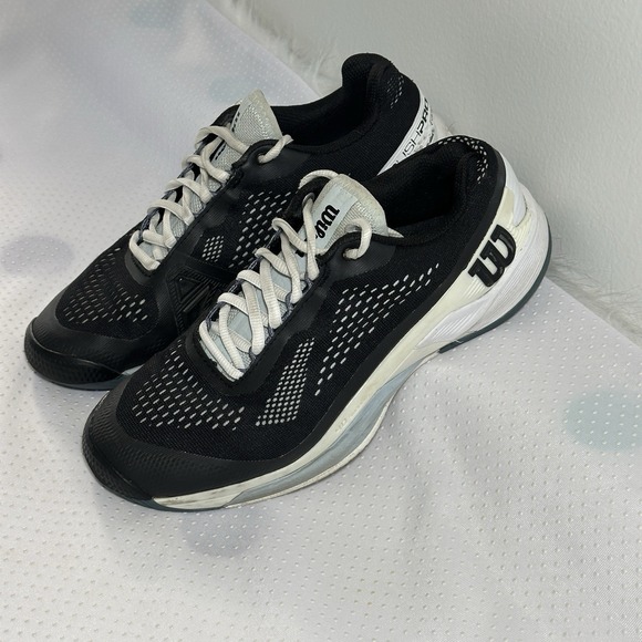 Wilson Rush Pro Ace Tennis Shoes Black White Athletic Sneakers - Picture 3 of 8
